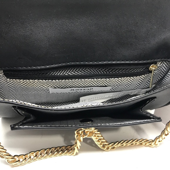 JustFab #Fabforall Universal Hand/Belt Bag, Size OS - Black/Gold - Picture 9 of 10